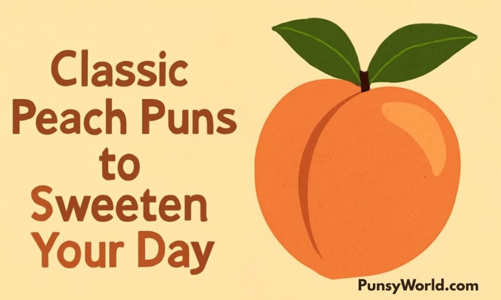 classic peach puns