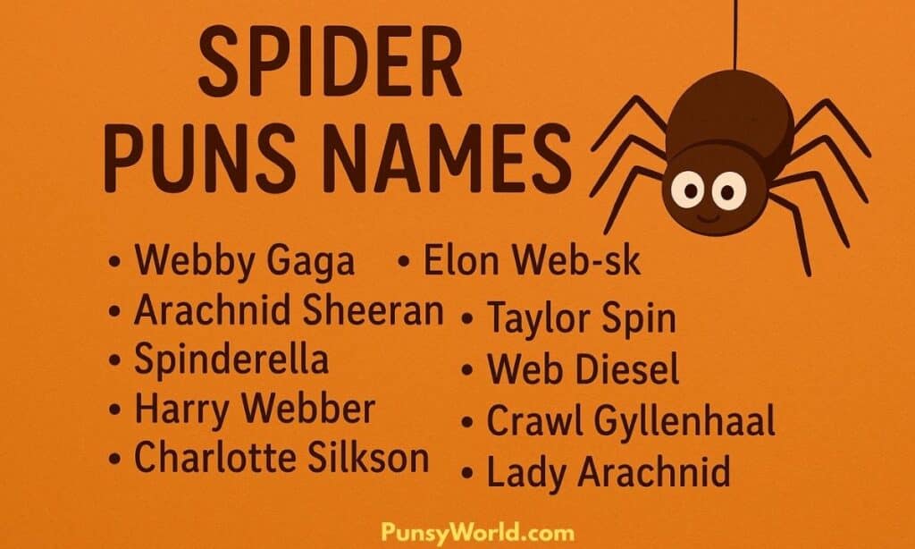 spider puns names