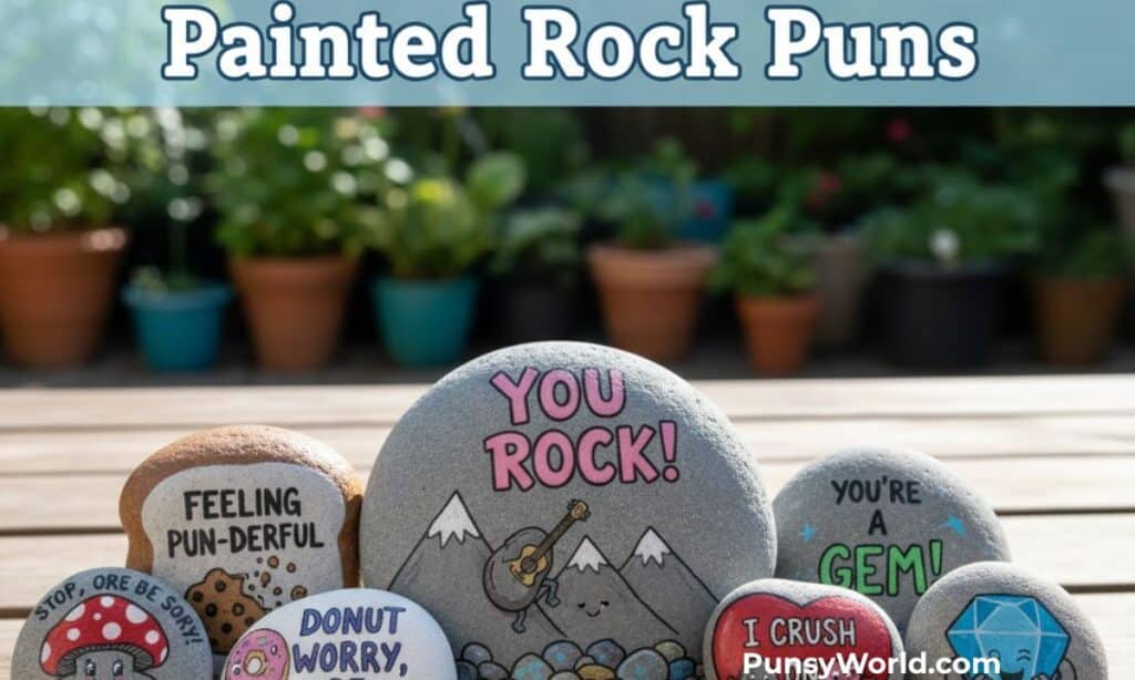 painted rock puns