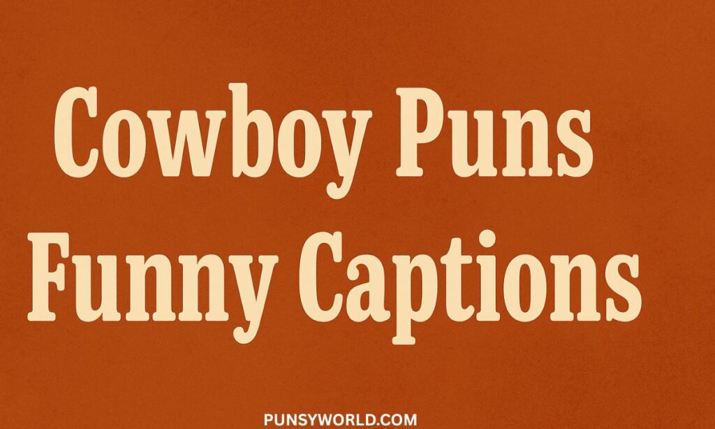 Cowboy Puns Funny Captions