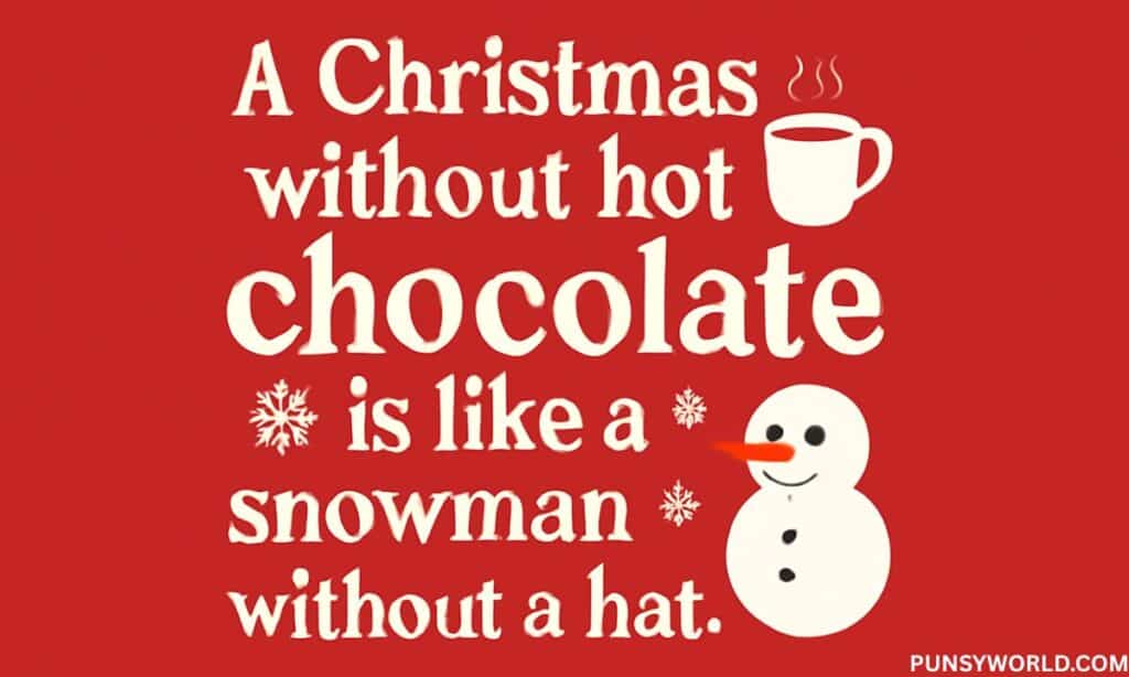 Hot chocolate sayings for Christmas