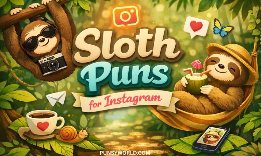 Sloth Puns for Instagram