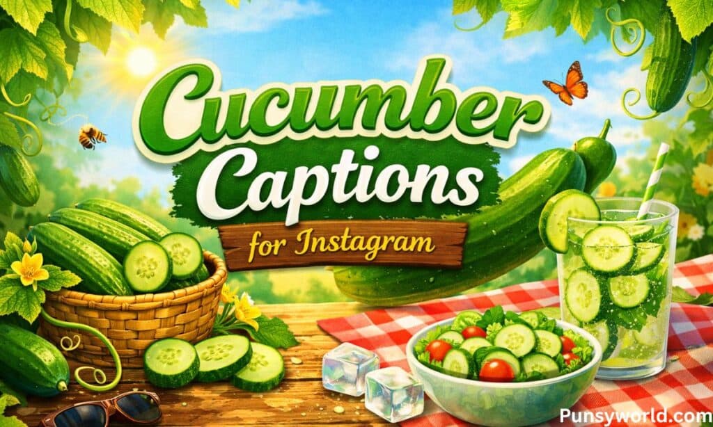 Cucumber captions for instagram