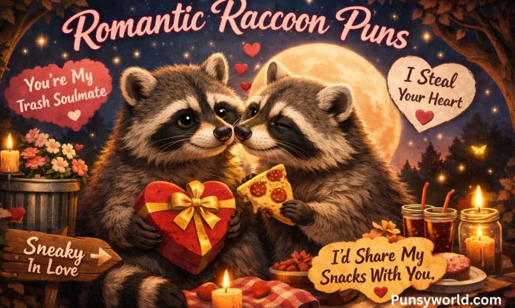 Romantic Raccoon Puns