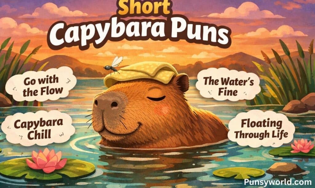 Short Capybara Puns