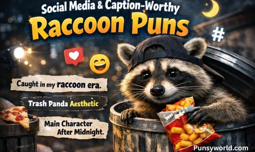 Social Media & Caption-Worthy Raccoon Puns